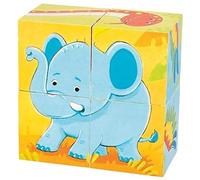Goki 57434 Puzzle de dados animales salvajes, Multi-Coloured (Multi-Coloured)
