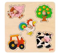 Goki 57546 In The Countryside, Lift-Out Puzzle, Basic, Mixed
