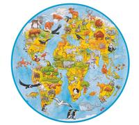 XXL Puzzle Welt, 49 Teile: Ø 45 cm, Pappe, 49 Teile per Stuk