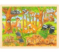 GOKI 57734 Puzzle Baby Animals in The Forest, Multicoloured