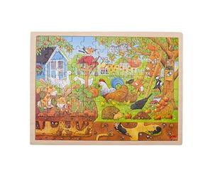 GOKI 57743 Tiere Puzzle, Our Garden-Over and Underground, Multicoloured