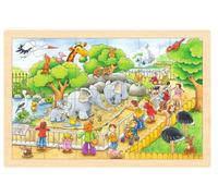 goki 57808 - Puzzle di intarsio - Visita dello zoo Einlegepuzzle Zoobesuch