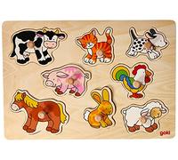 Goki 57873 Farm Vii, Lift-Out Puzzle, Mixed, 30 x 21 cm