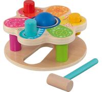 goki 58310 - Panca a martello, fiore in legno, giocattolo di design della serie goki66, Ø 18 cm, a partire da 1 anno