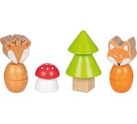 goki 58336 - Set di 14 Blocchi a Vite in Legno, 9 cm x 5 cm, a Partire da 2 Anni