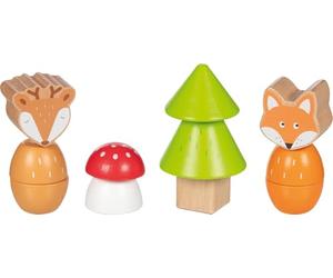 goki 58336 - Set di 14 Blocchi a Vite in Legno, 9 cm x 5 cm, a Partire da 2 Anni