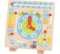 goki 58398 - Orologio annuale - in Legno - Bambini apprendimento giocoso Calendario, Stagione, Tempo e Ora