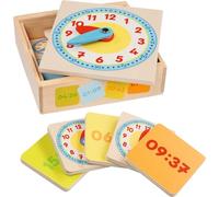 goki 58445 Orologio educativo in Scatola di Legno