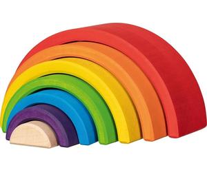 goki 58479 Building Blocks, Small Rainbow, Made Maple Wood, Promotes Creativity