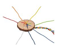 Goki 58484 Rondella per lavorare a maglia, Ø 7 cm, Legno, 7 fili, Multicolore