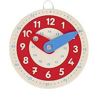 Goki 58485 orologio da parete Cerchio Beige, Blu, Rosso