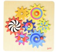 Goki 58530 - Gear Game, 20.5 x 20.5 x cm, wood, 8 pieces