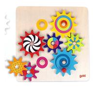 Goki 58530 - Gear Game, 20.5 x 20.5 x cm, wood, 8 pieces