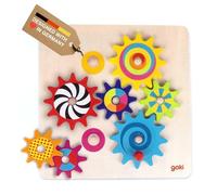 Goki 58530 - Gear Game, 20.5 x 20.5 x cm, wood, 8 pieces