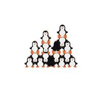 Goki 58683 Penguin Set Stacking and Fit Toys, Multi-Coloured (Multi-Coloured)