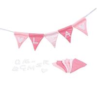 goki 60676 - Letter Bunting Pink with 10 Flags - Made of Fabric - Personalised -