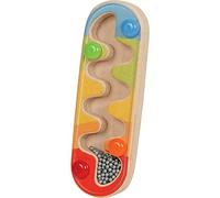 Goki 61880 Mini Bastone da Pioggia 4 x 1,6 x 12 cm, Legno, Palline in Acciaio, Multicolore