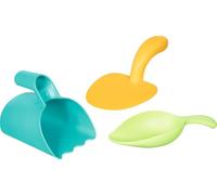 goki 63854 - Pale da sabbia, 3 pezzi, in sacchetto a rete, in plastica a base biologica per spiaggia e sabbiera