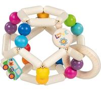 goki 65361 - Greifling "Elastik Arcobaleno Ball" - Giocattolo elastico in legno per bambini Ø 8 cm, Made in Germany