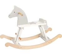 Goki Cavallo a Dondolo Grigio/Bianco con Stella, Barra di Sicurezza Rimovibile.