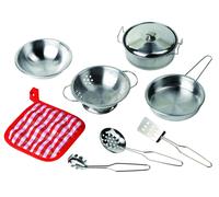 Goki Utensili da Cucina 9 Parti Set Bambini Stoviglie per Kochset 51730