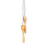 Goki corda per saltare con manici in legno verniciato con viti, 240 cm