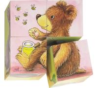 Goki cubi di legno con cuccioli - 4 pz
