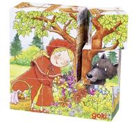 Goki cubi in legno con fiabe, 9 pz