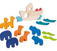 goki Evolution 51454 Designspel Ark van Noach van hout, 21-delig houten speelgoe