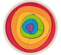goki Evolution 58329 - Puzzle in legno a spirale colorata, gioco plug-in creativo per bambini, prodotto in Europa