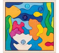 goki Evolution 58341 - Puzzle paesaggistico in Legno e Vetro per Bambini, promuove la creatività e l'immaginazione, Giocattolo educativo sostenibile, Made in Europa, Set da 30 Pezzi, a Partire dai 3