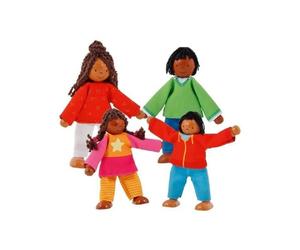 Goki - Family of Flexible Colors Baby Dolls, Multicolor (51495)
