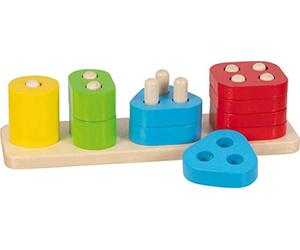 Goki - Gioco di classificazione Forme impara a Contare Puzzle 3D, Multicolore (58448)
