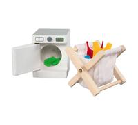 Goki - Goki Houten Poppenhuis Meubels Wasruimte Accessoires NUOVO