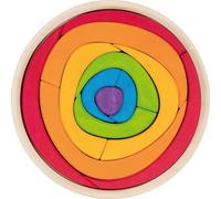 Puzzle Oculus: Ø= 21 cm, H= 3 cm, Holz, 12 Teile, per Stück