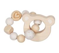 goki 65214 - Anneau de préhension élastique tête d'ours - Fait main en Allemagne