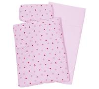 Goki Biancheria Letti Bambole Lenzuola per 3-tlg. Cuore Corona Rosa 51861