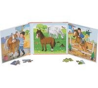 GOKI libro puzzle magnetico - scuderia 2×20 pezzi