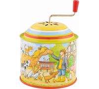 GoKi Musikspieldose, Bauernhof, Melodie: Old McDonald had a farm: H = 10.5 cm, Ø