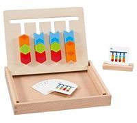 Goki - Piano per classificare Colori in Scatola di Legno, Pieghevole Puzzle, Multicolore (58406)
