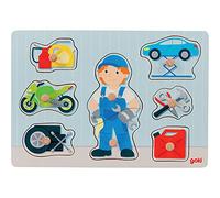 Goki - Pizzo Meccanico Non Applica Giocattoli per impilare e incastrare, Multicolore (57407)