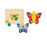 GoKi Puzzle a 4 Strati in Legno con Farfalla