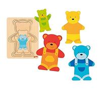 Goki- Puzzle de capas, OSO, Colore (Multicolore), 57449