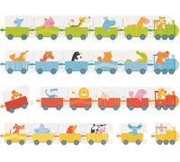 Goki Puzzle Gioco Treni con Blocchi