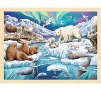 GOKI 57328 Puzzle Noche Polar Wooden, Multicolored, One Size