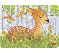 Goki puzzle in legno Animali del bosco - cerbiatto, 24 pezzi