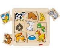 GOKI puzzle in legno Chi mangia cosa? 9 pezzi