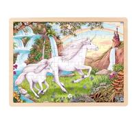 goki 57366 Lace Unicorn Wooden Puzzles, Colourful