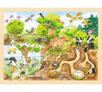 Puzzle In Legno Puzzle Da Inserire Esperienza Natura 96 Pezzi Goki 57582