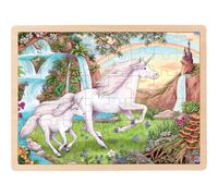 goki 57366 Lace Unicorn Wooden Puzzles, Colourful